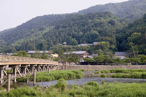 京都　嵐山温泉　渡月亭